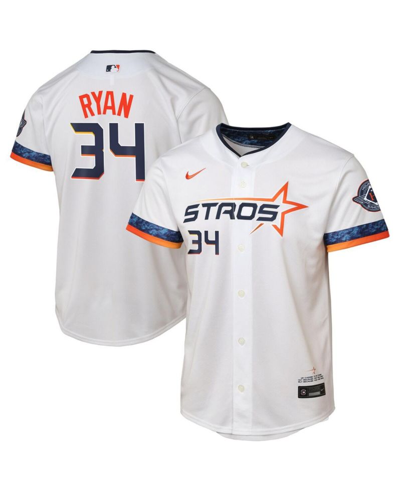 Big Boys and Girls Nolan Ryan White Houston Astros 2025 City Connect Limited Player Jersey