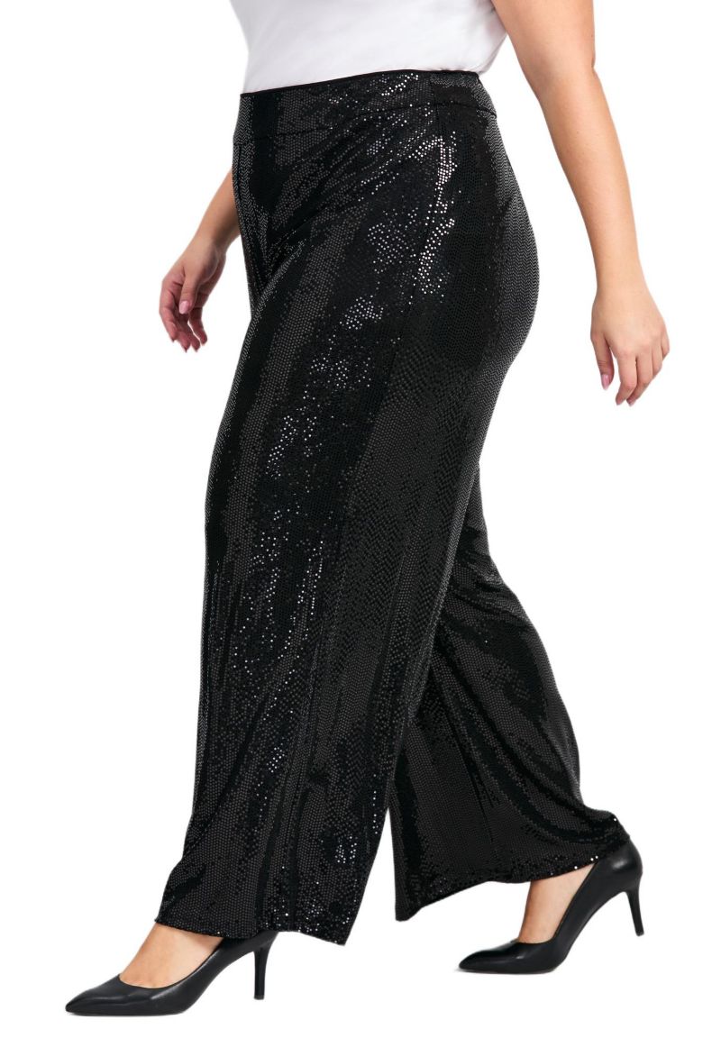 Women's Glitz Sequin Wide Leg Pant