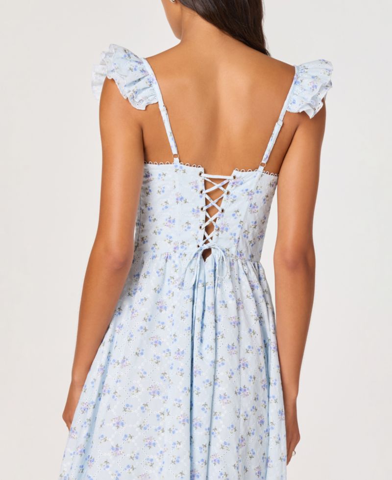 Women's Wedelia Eyelet Corset Midi Dress