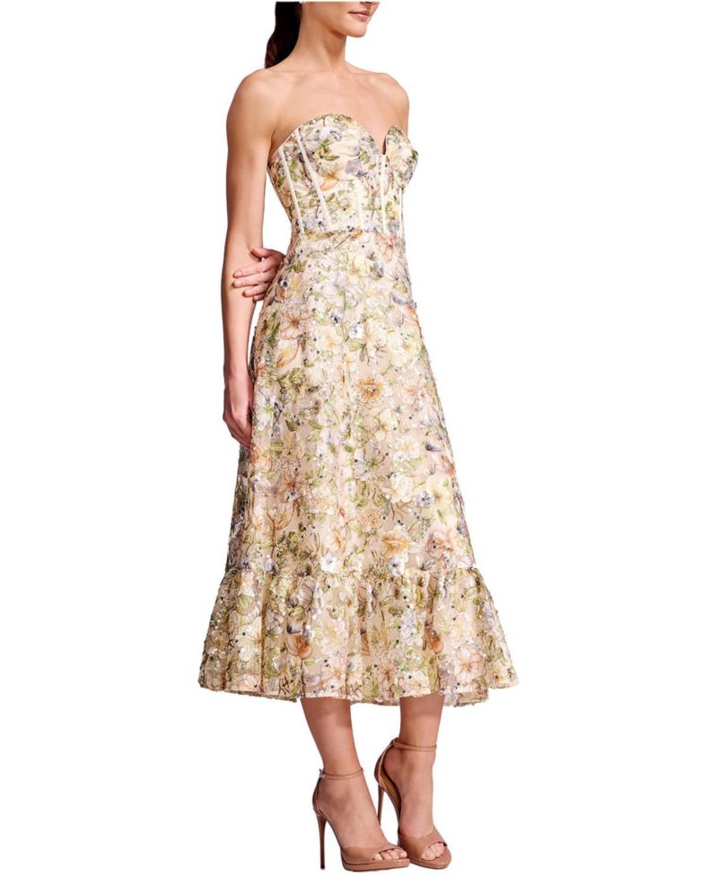 Women's Carina Floral Sequin Sweetheart Dress