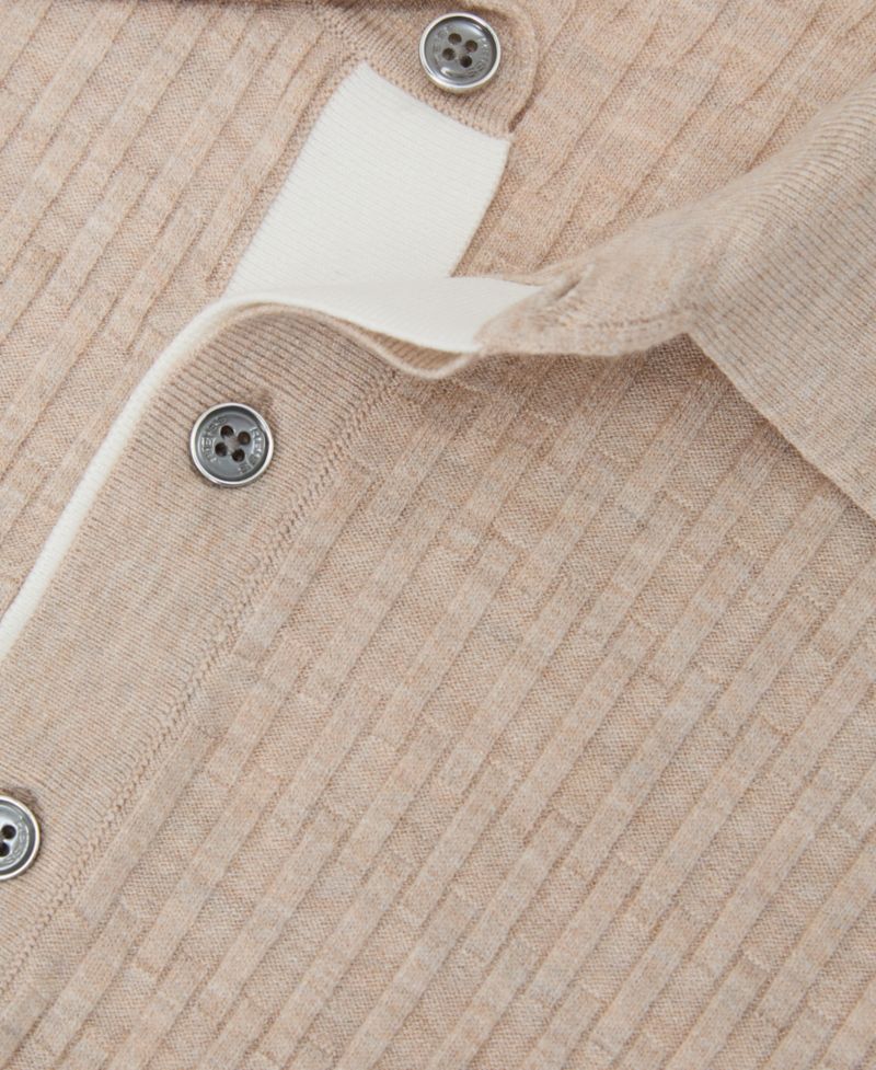 Men's Era Textured-Knit Half-Button Polo Shirt