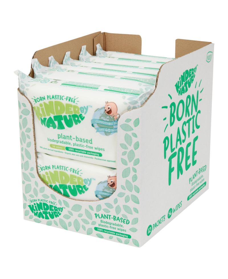 Unisex Plant-Based Baby Wipes - 672 Count (12 packs of 56 wipes)
