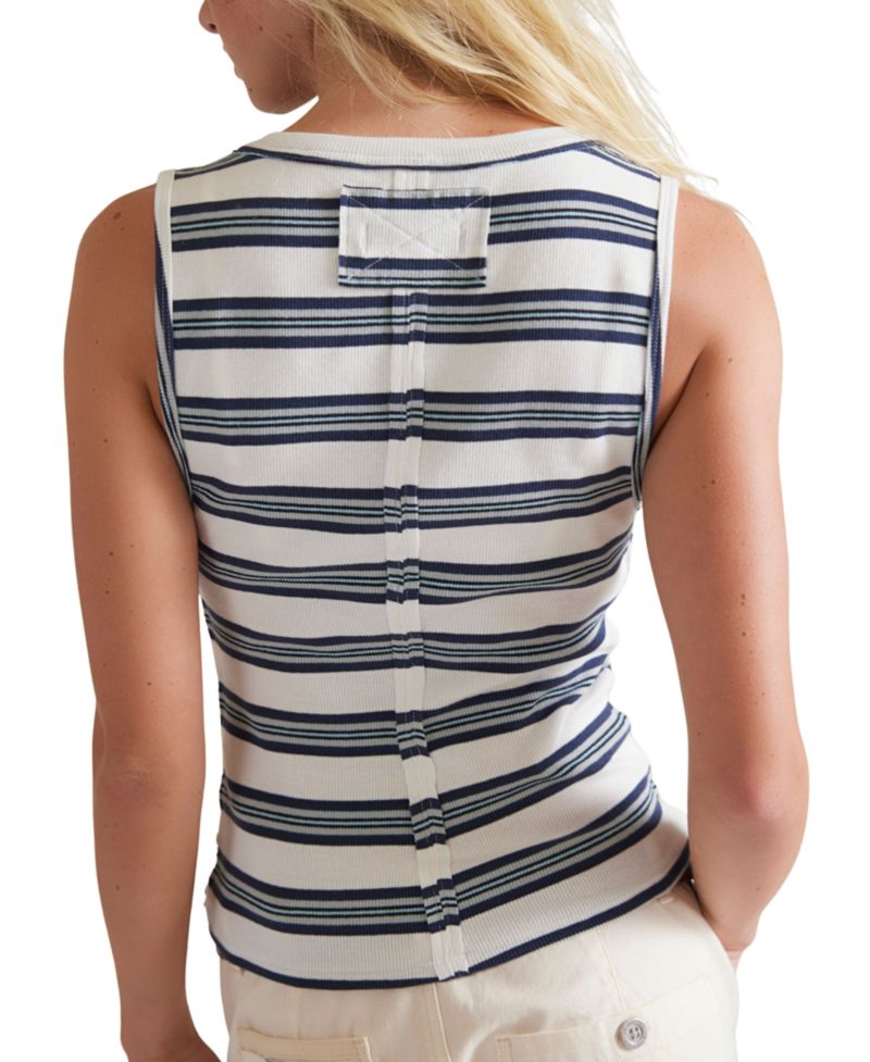 Women's We The Free Jamie Crewneck Henley Striped Top