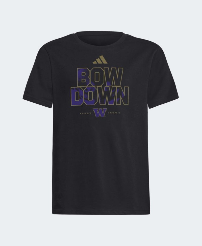 Big Boys and Girls Black Washington Huskies Bow Down T-Shirt