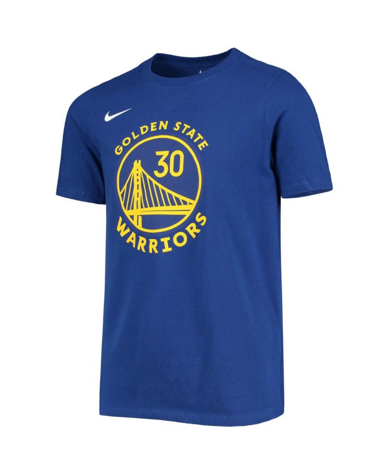 Youth Stephen Curry Royal Golden State Warriors Logo Name & Number Performance T-Shirt