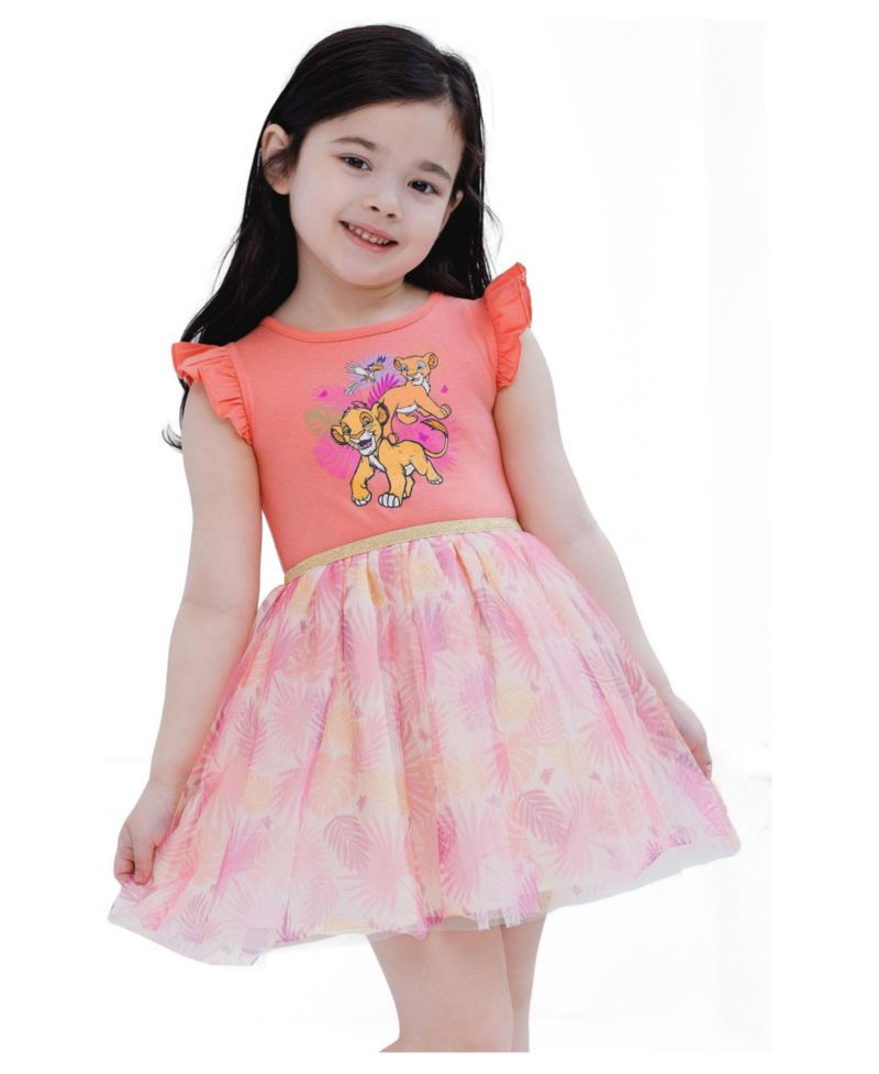 Lion King Toddler Girls 5T- 2T Short Sleeve Tutu Dress