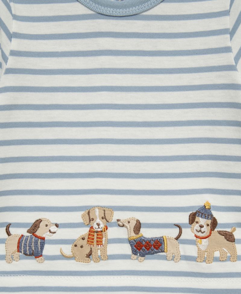 Baby Boys' Puppies Long-Sleeve Top, Joggers and Socks, 3-Piece Set
