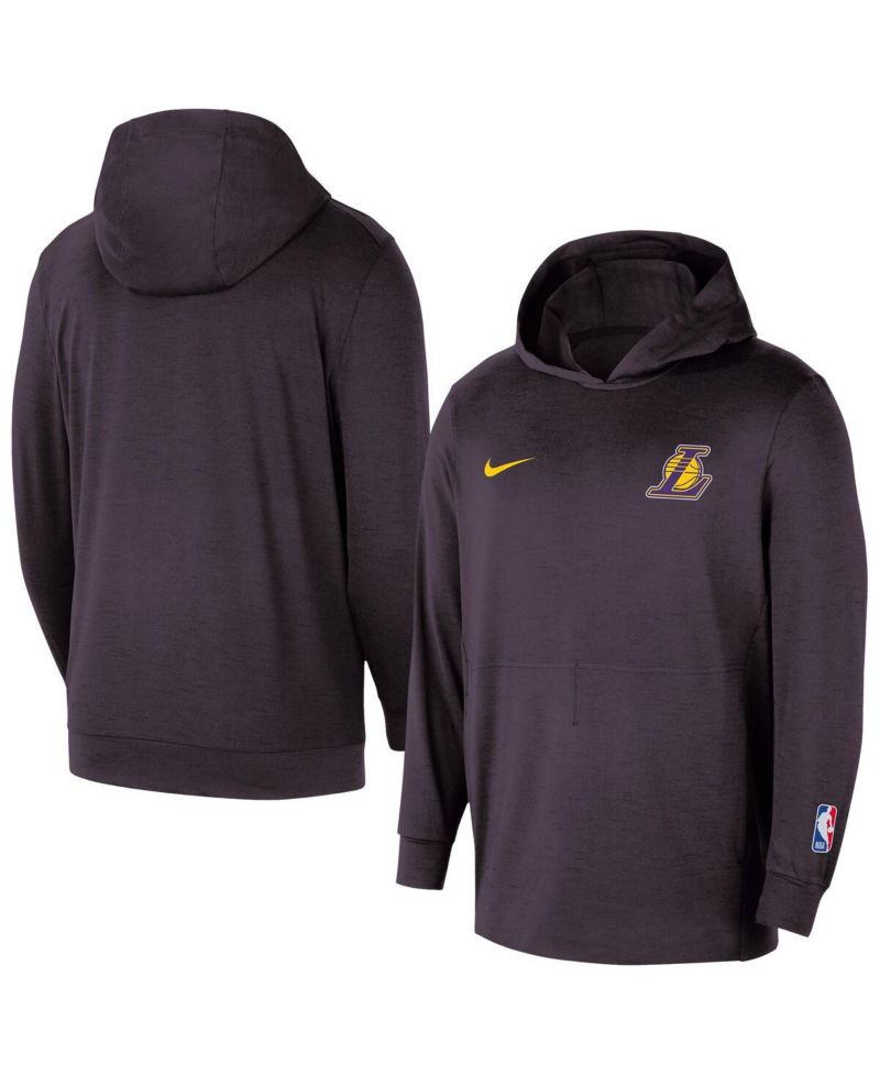 Men's Black Los Angeles Lakers Authentic Practice Yoga Restore Pullover Hoodie