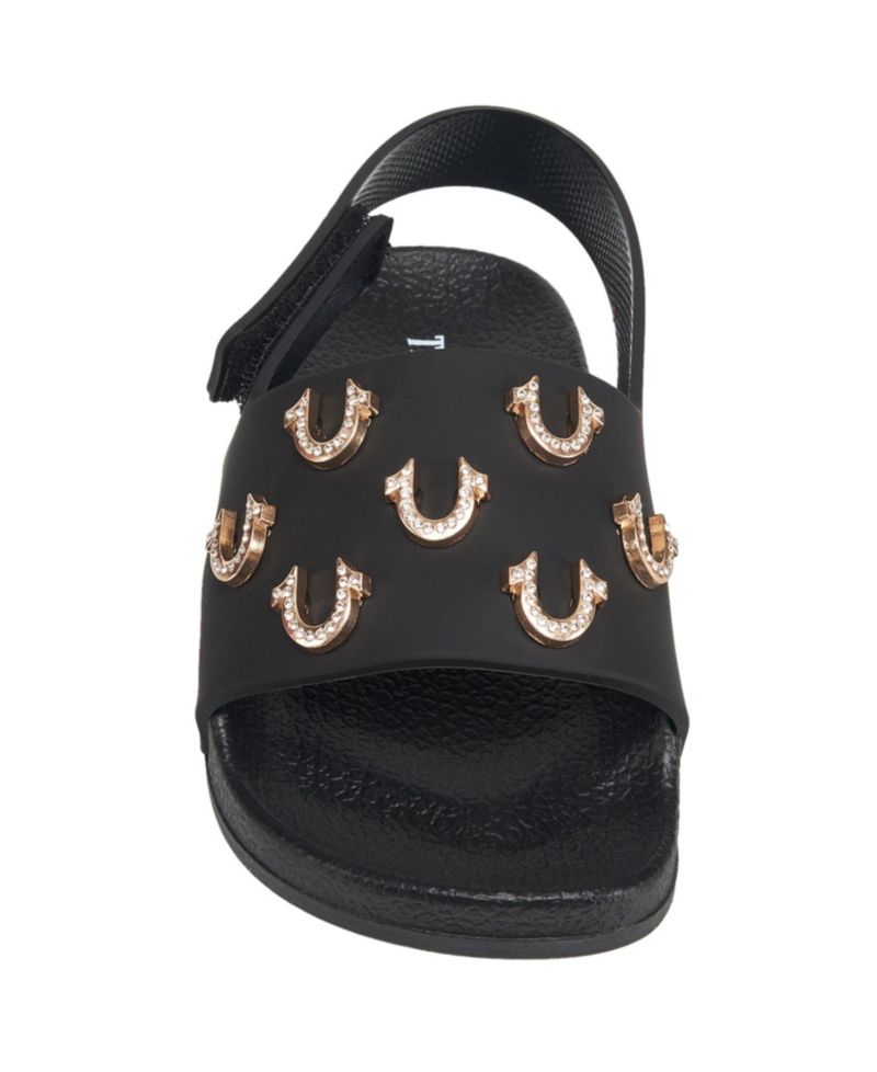 Big Girls 5-10 Kash Bling Horseshoe Logo Slide
