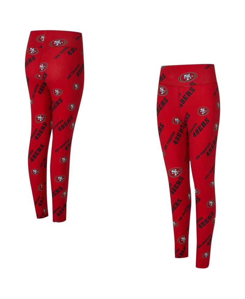 Women's Scarlet San Francisco 49ers Mosaic Allover Print Leggings