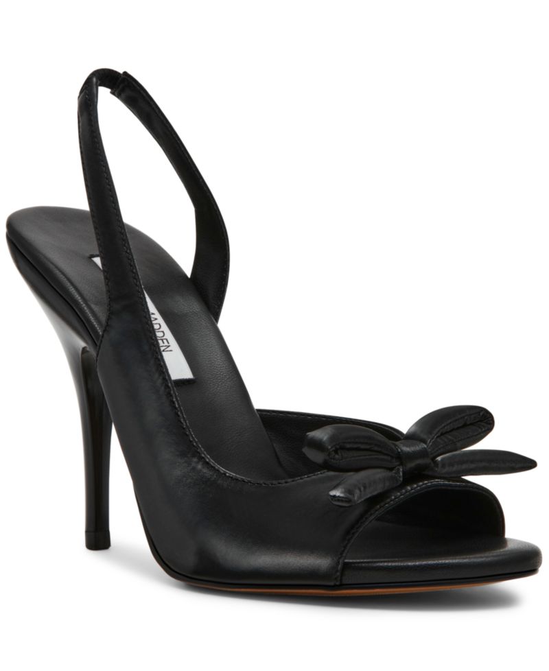 Women's Flounce Slingback Peep-Toe Bow Pumps