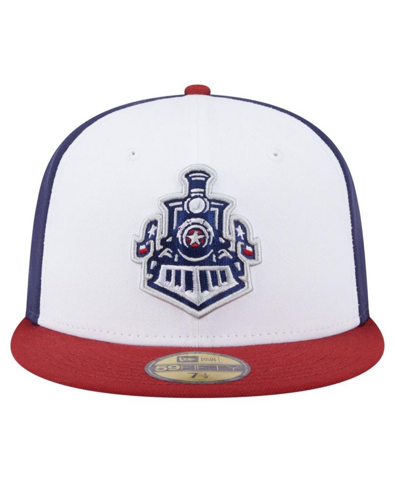 Men's White/Red Round Rock Express Authentic Collection 59FIFTY Fitted Hat