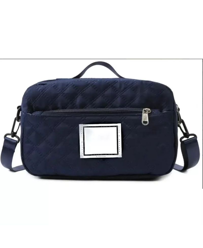 Three-dimensional Diamond Patterned Small Square Tote, Casual Commuting Shoulder Bag with Dry Wet Separation & Double-sided Pockets