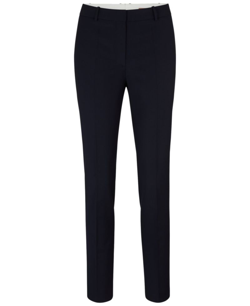 BOSS by Women's Wool Regular-Fit Cropped Pants