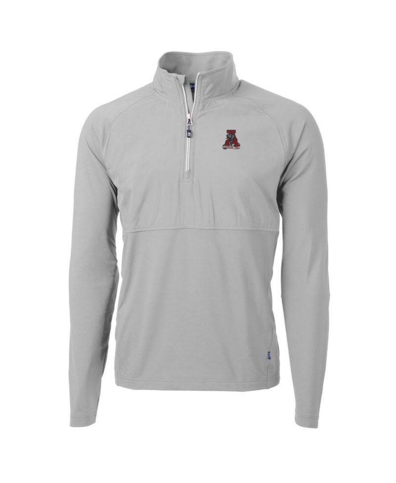 Men's Gray Alabama Crimson Tide Adapt Eco Knit Hybrid Quarter-Zip Pullover