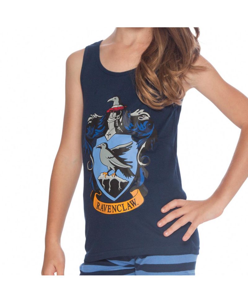Big Girls Gryffindor House Crest 2 Piece Cotton Tank Top Pajama Short Set