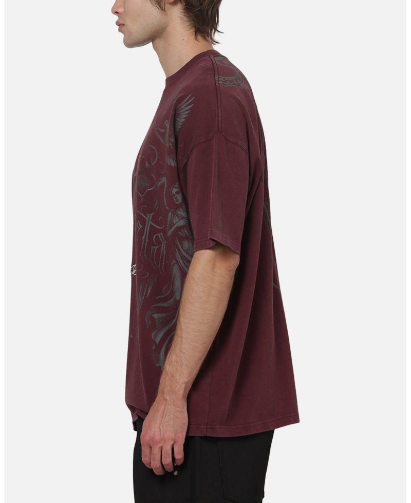 Men's Renaissance Boxy T-Shirt - Pigment Washed Port S