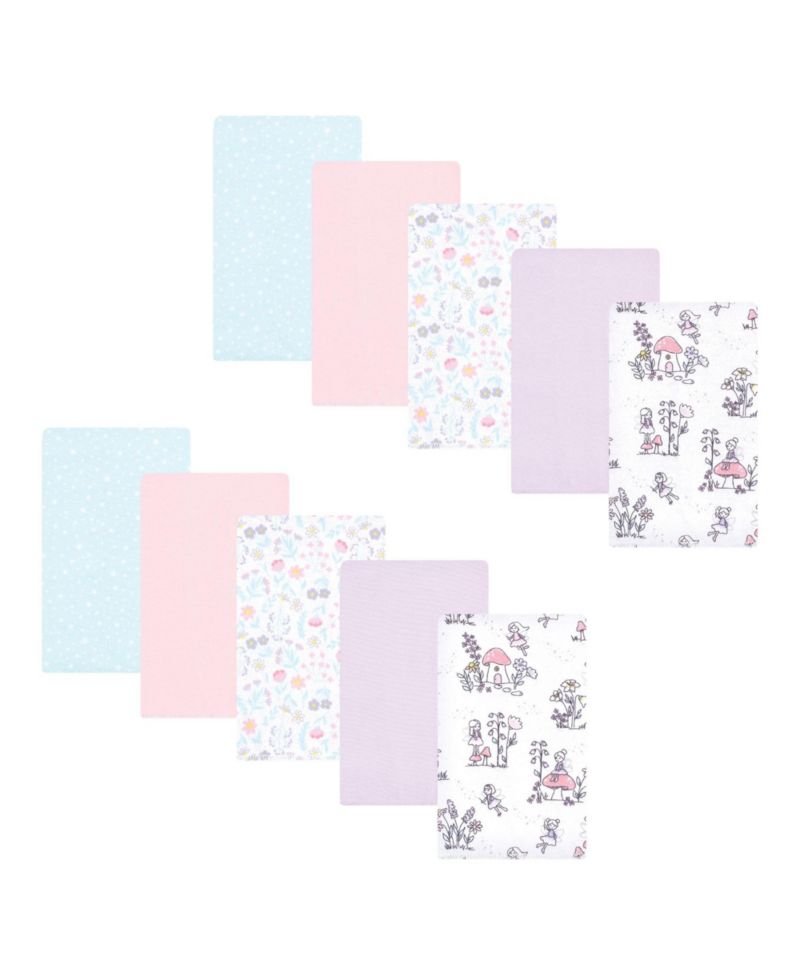 Girls 10Pk Flannel Burp Cloth (Cotton Poly)