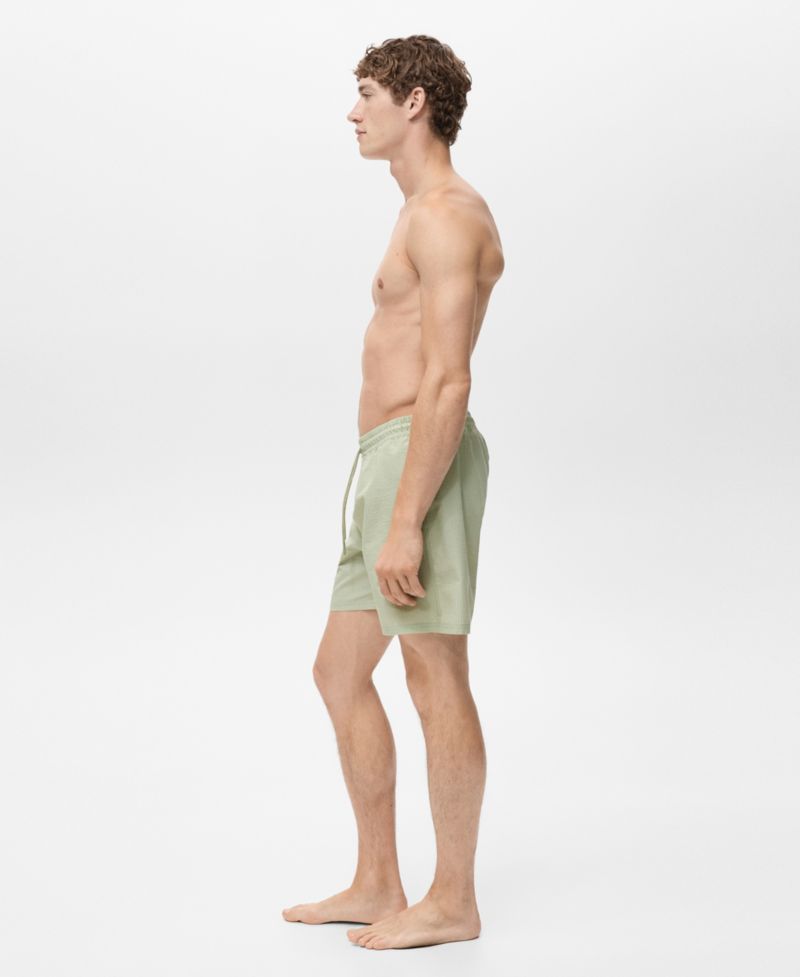 Men's Seersucker Swimming Trunks