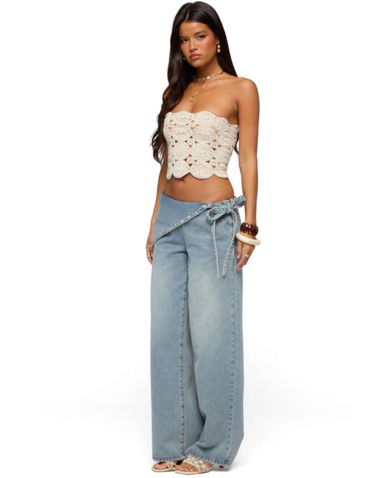 Women's Laurin Crochet Strapless Top