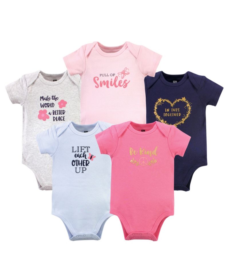 Baby Girls Hudson Essential 5-Piece Cotton Bodysuit Set