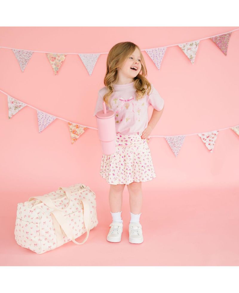 Baby Girls Bouquet Bow Short Sleeve T-Shirt