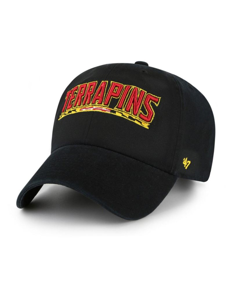 Men's Black Maryland Terrapins Clean Up Adjustable Hat