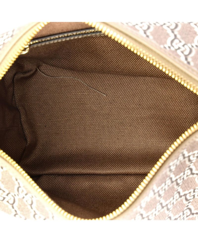 Super Mini Ophidia Zip Shoulder Bag GG Shadow Coated Canvas