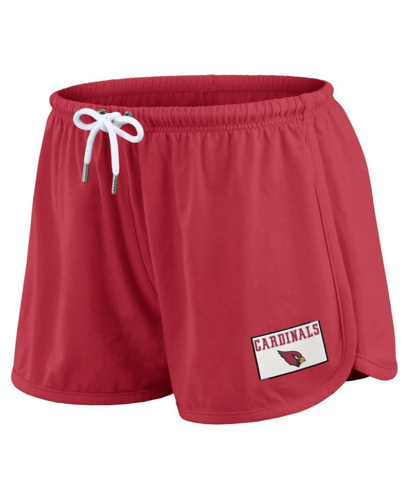 Women's 2-Piece Cardinal Arizona Cardinals Heavy Rugby Jersey Long Sleeve T-Shirt and Shorts Lounge Set
