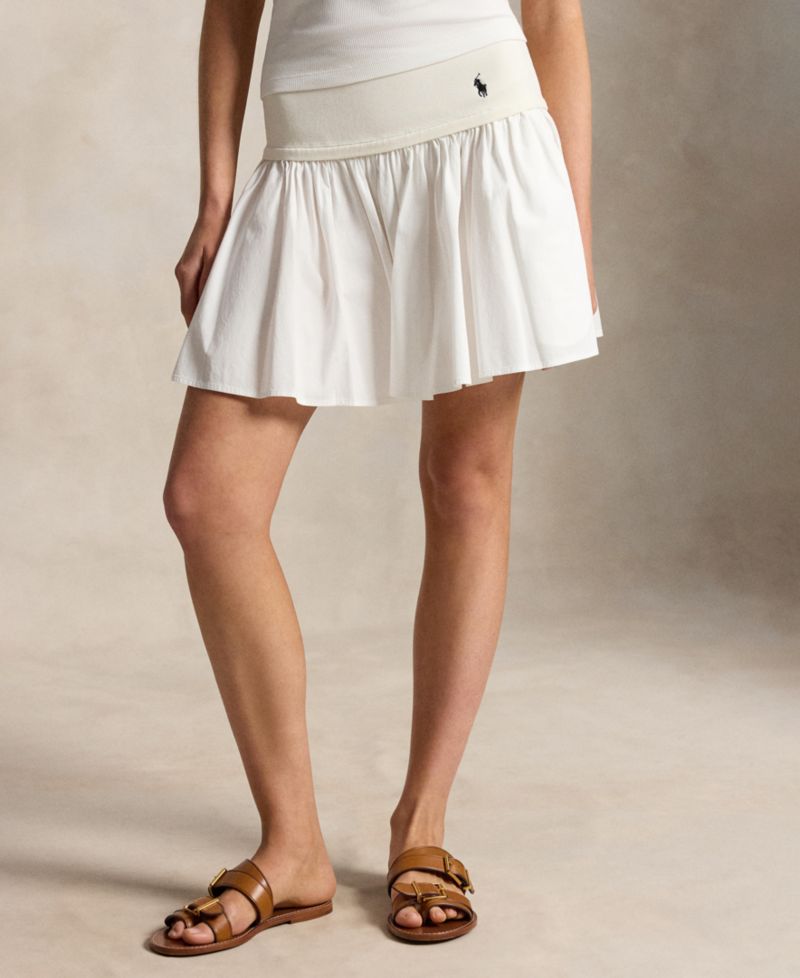 Women's Mid-Rise Flounce A-Line Mini Skirt