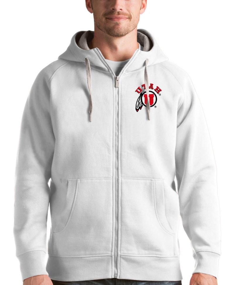 Men's White Utah Utes Victory Full-Zip Hoodie