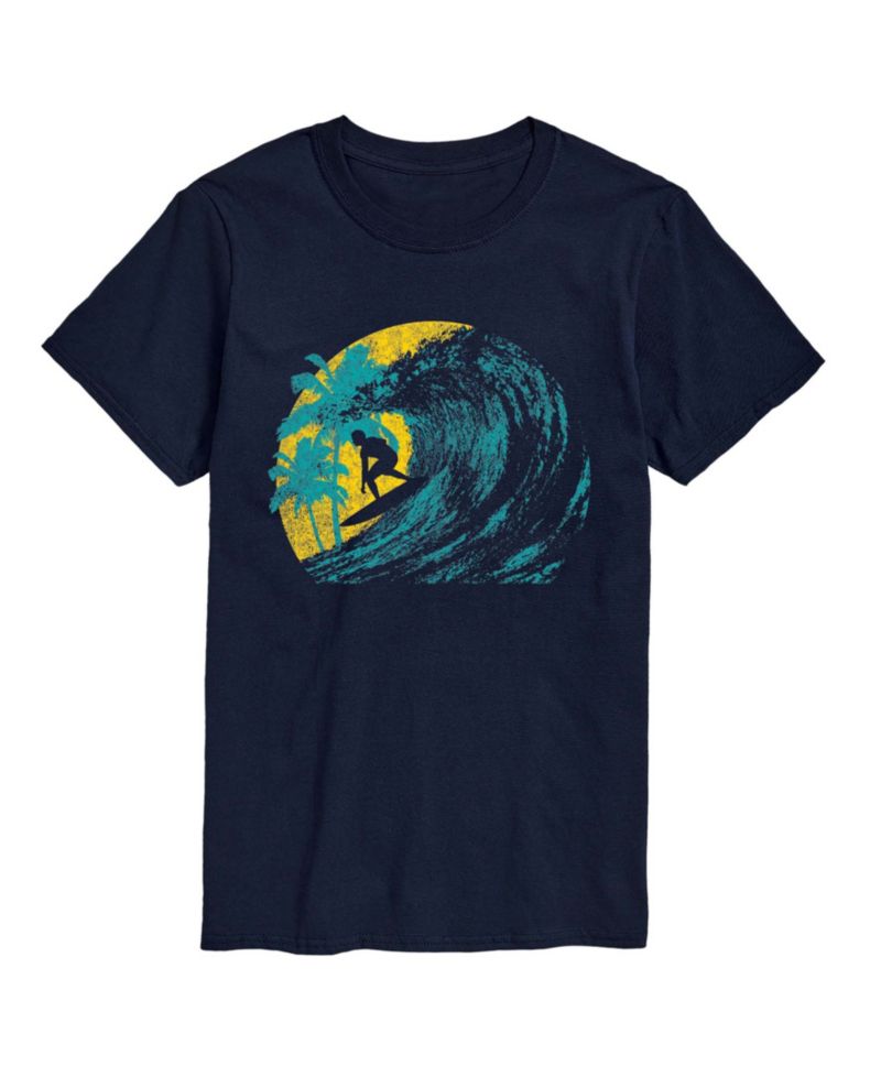 Men's Retro Surfer Palm Tree Graphic T-Shirt