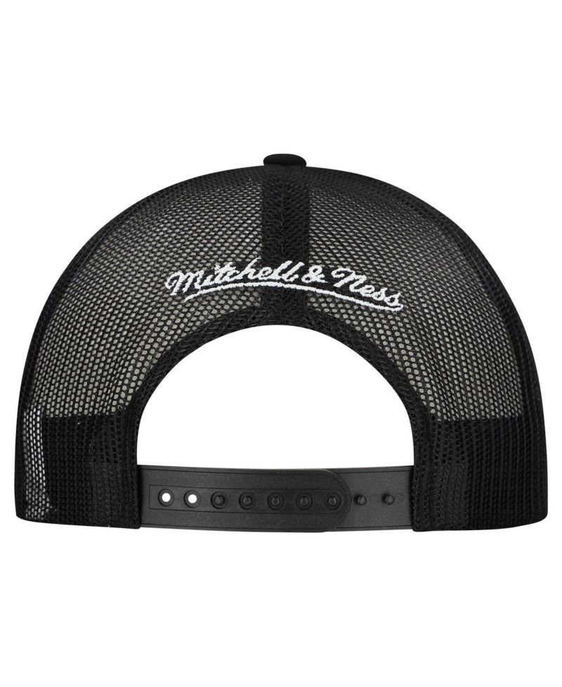 Men's White/Black Pittsburgh Penguins Gridlock Trucker Adjustable Hat