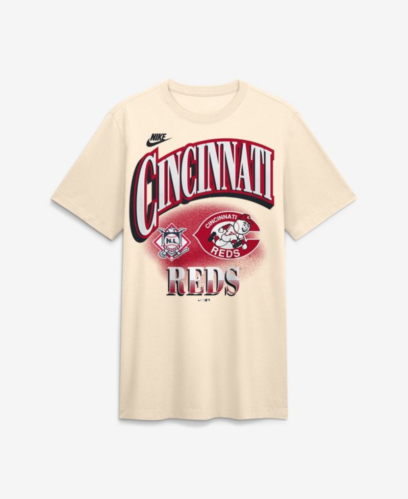 Men's Natural Cincinnati Reds Vintage Tri-Blend T-Shirt
