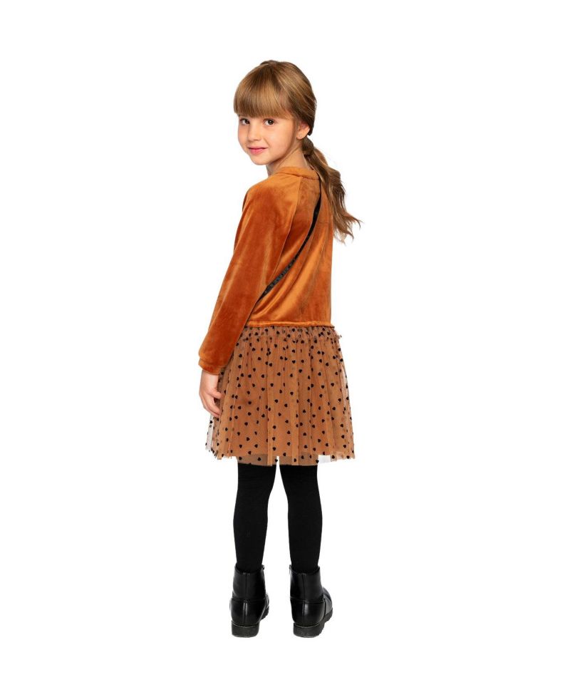 Little and Big Girl 6 - 14 Bi-Material Dress