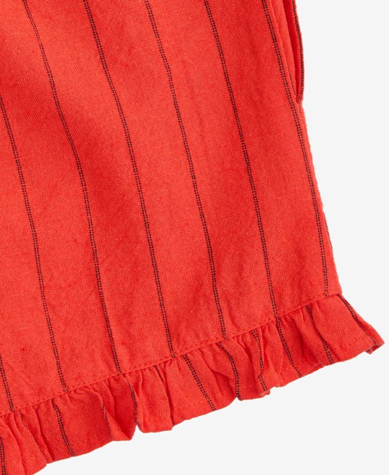 Women's Linen Blend Ruffled-Hem Pull-On Shorts