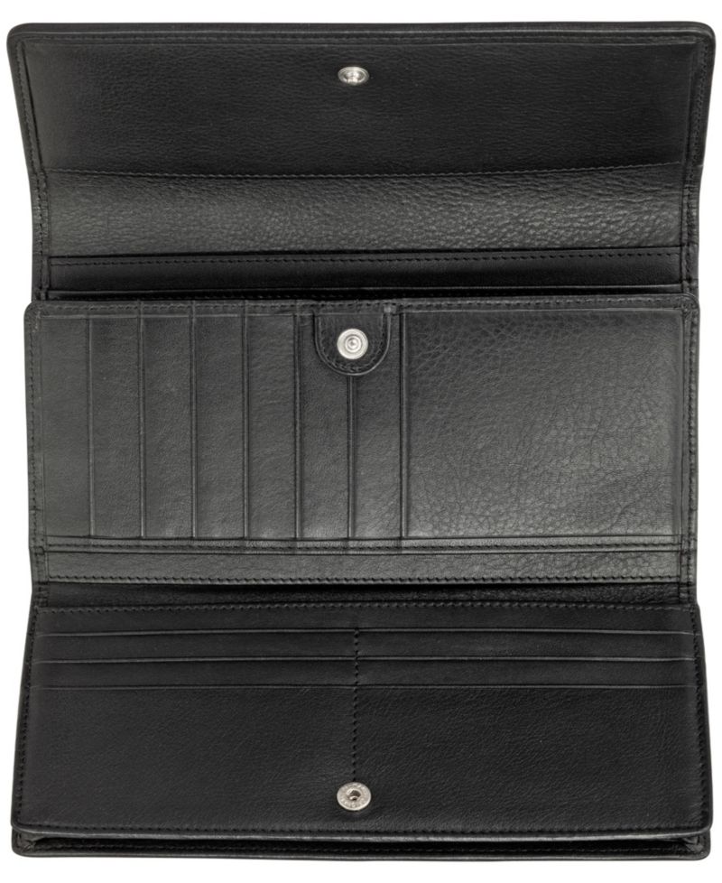 Women's Basket Weave Collection RFID Secure Quadruple Fold Wallet