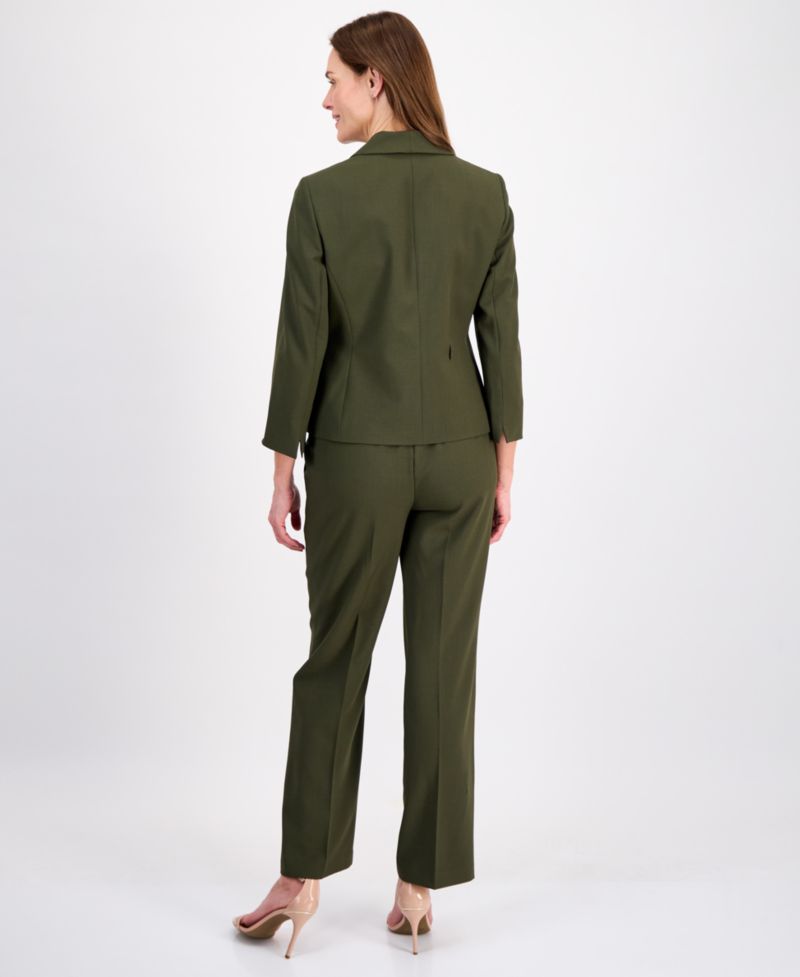 Women's One-Button 3/4-Sleeve 2 Piece Pantsuit
