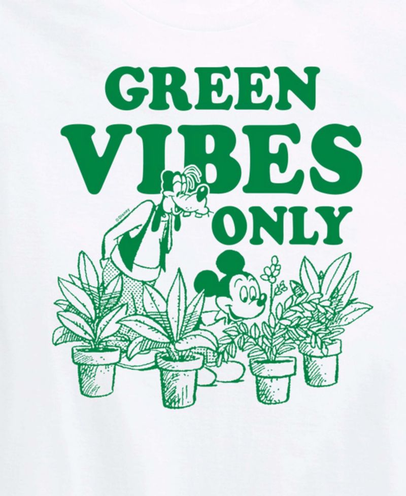 Plus Size Disney Green Vibes Only Short-Sleeve Graphic T-Shirt