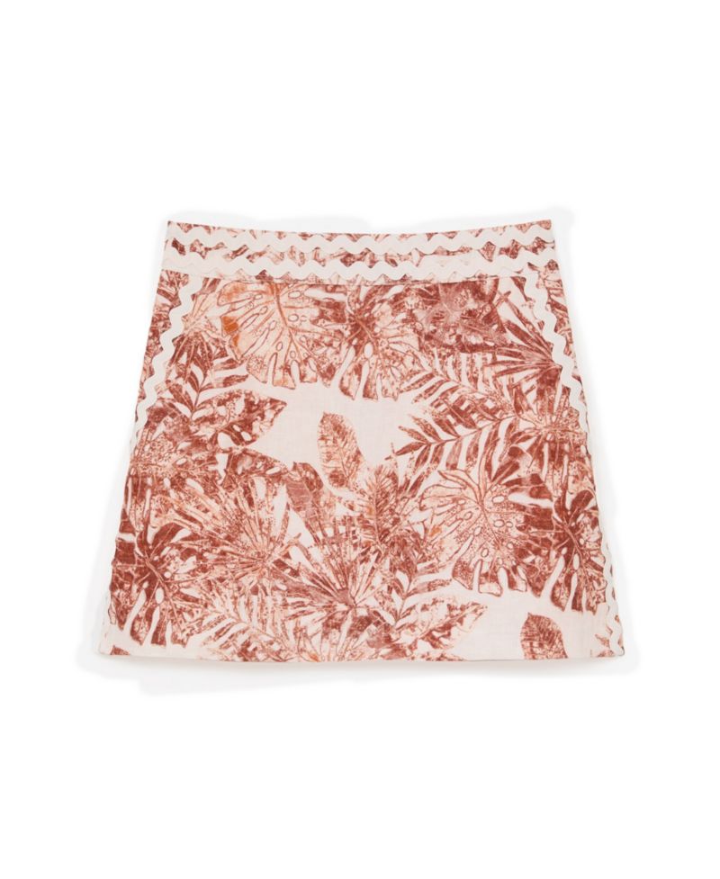 Women's Mila High-Waisted A-Line Linen Skirt
