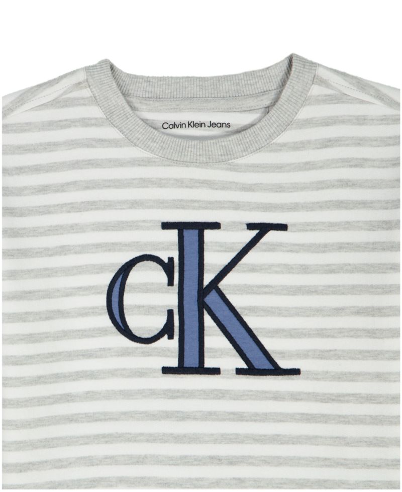 Boys' 2T-7 Relaxed Striped T-Shirt and French Terry Cargo Shorts, 2-Piece Set