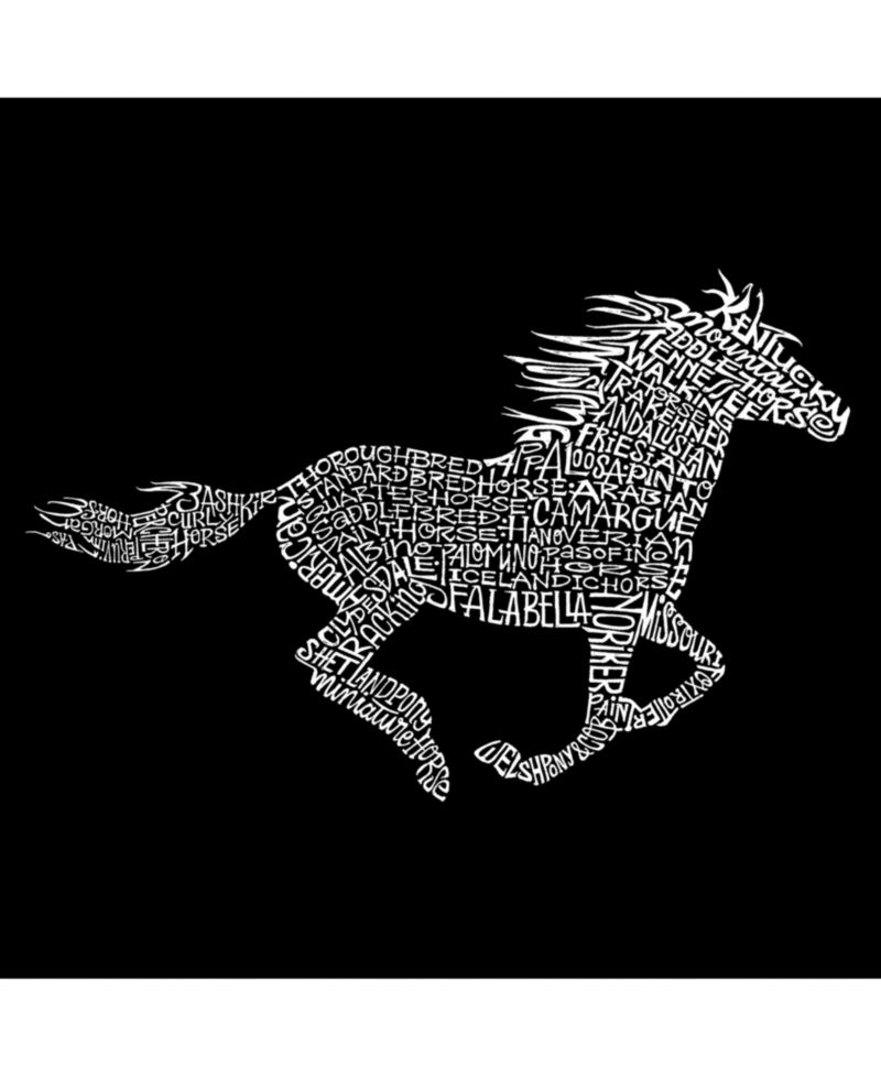 Women's Word Art Hooded Sweatshirt -Horse Breeds