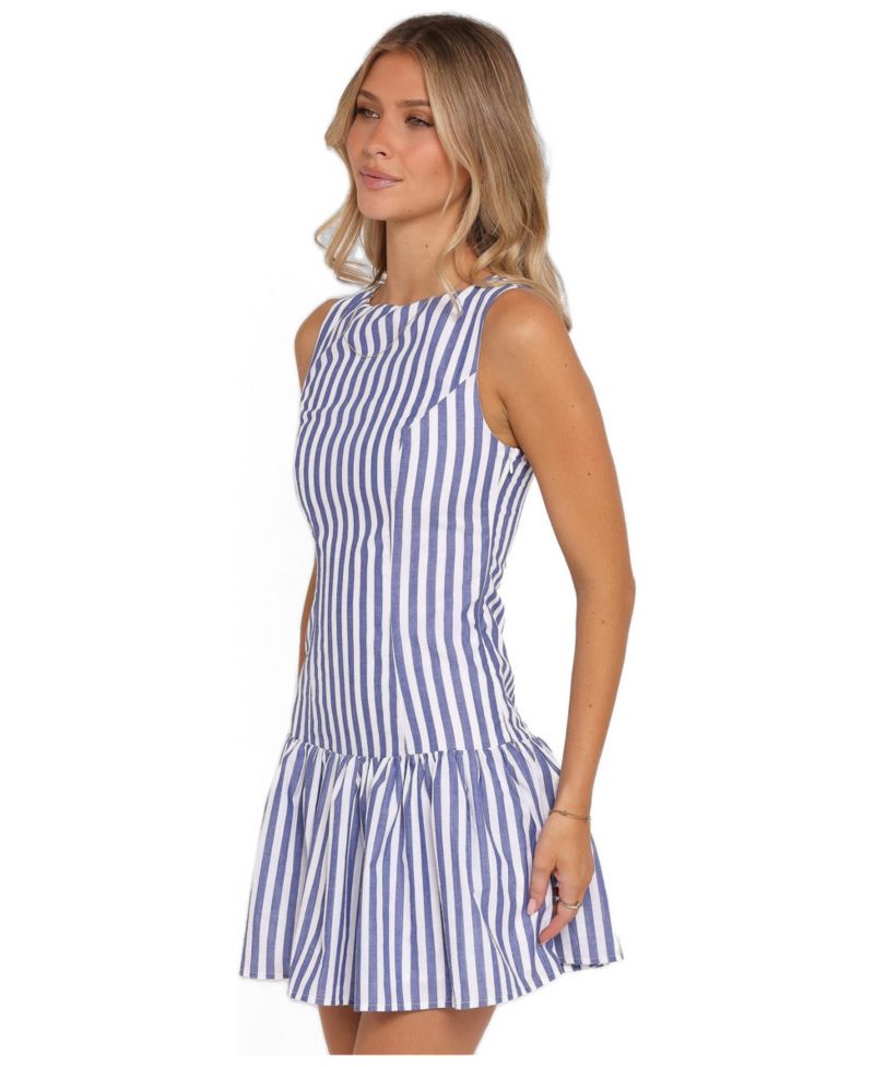 Women's Marella Ruffle Stripe-Print Mini Dress