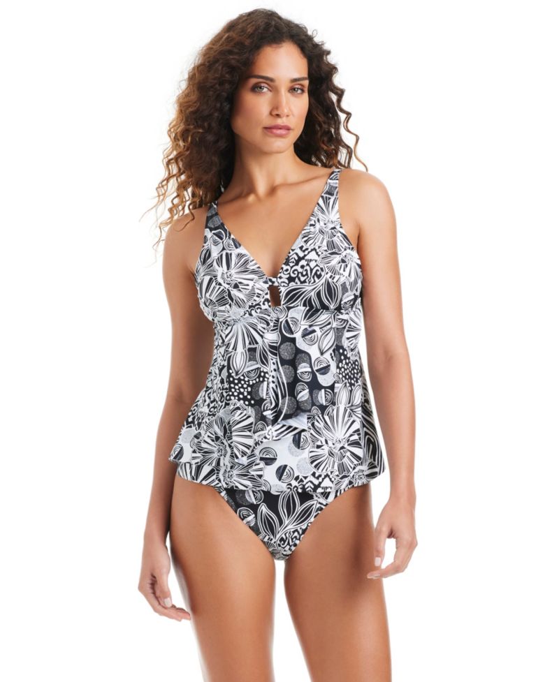 Women's Deep V-Neck Tankini Top