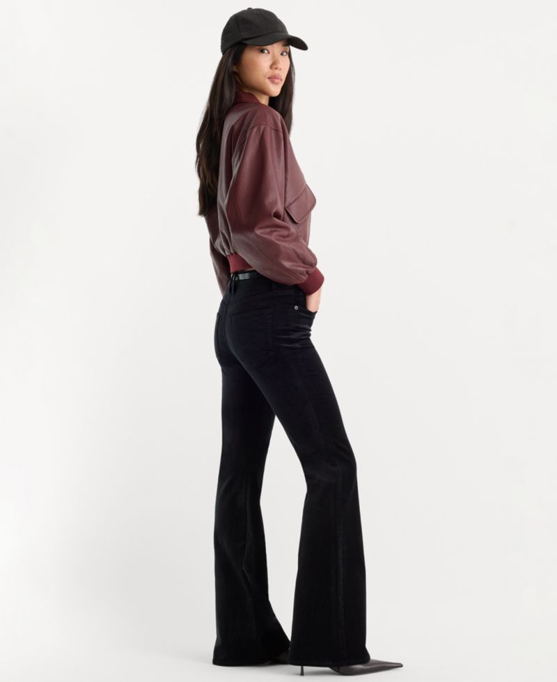 Women's Good Legs High-Waisted Velvet Flare Jeans