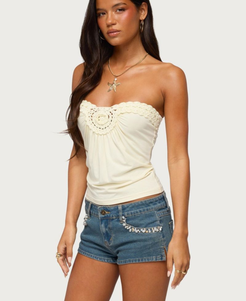 Women's Ashlinn Crochet Strapless Tube Top