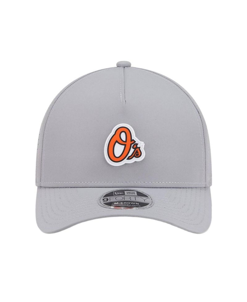 Men's Gray Baltimore Orioles Micro Logo 9FORTY M-Crown A-Frame Adjustable Hat