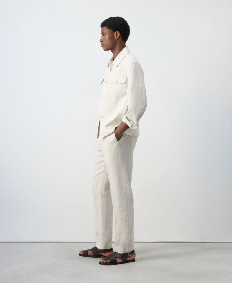 Men's Linen Striped Pants