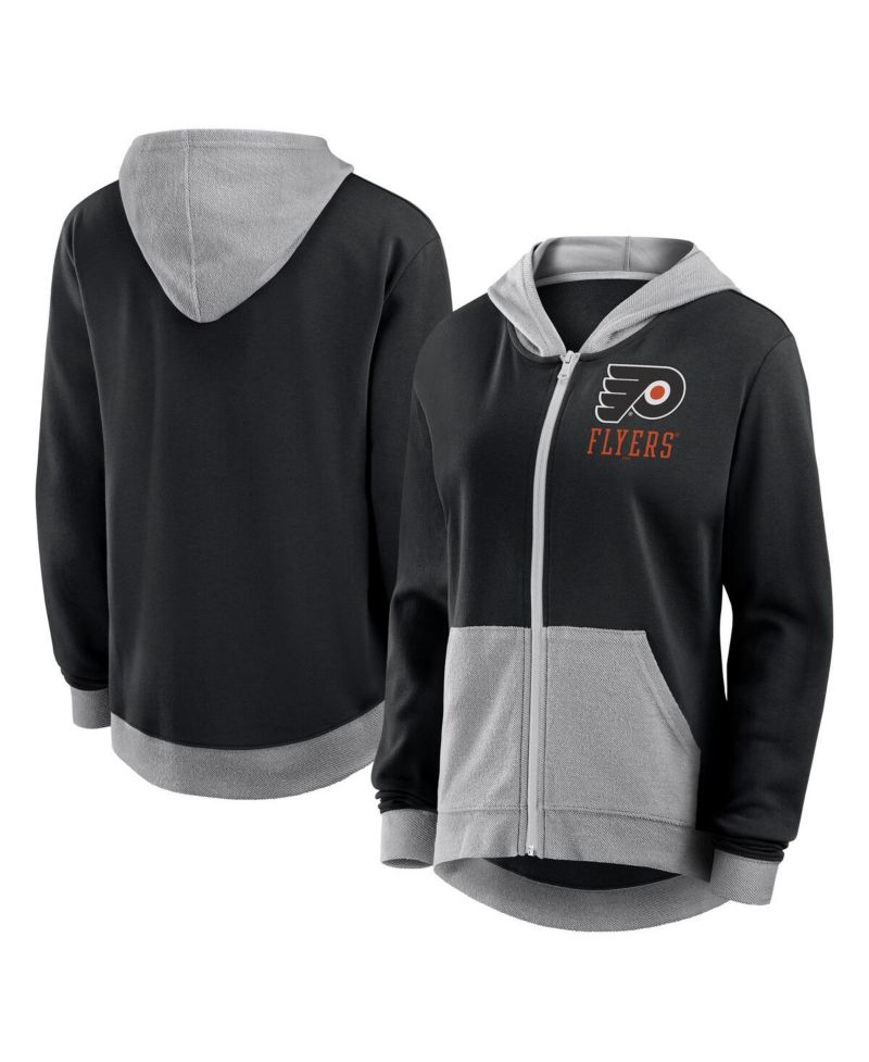 Women's Black Philadelphia Flyers Hit It French Terry Full-Zip Hoodie