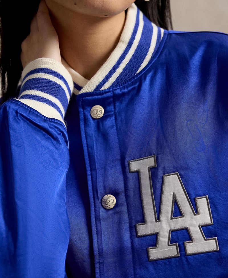 Men's Dodgers Striped Baseball Jacket